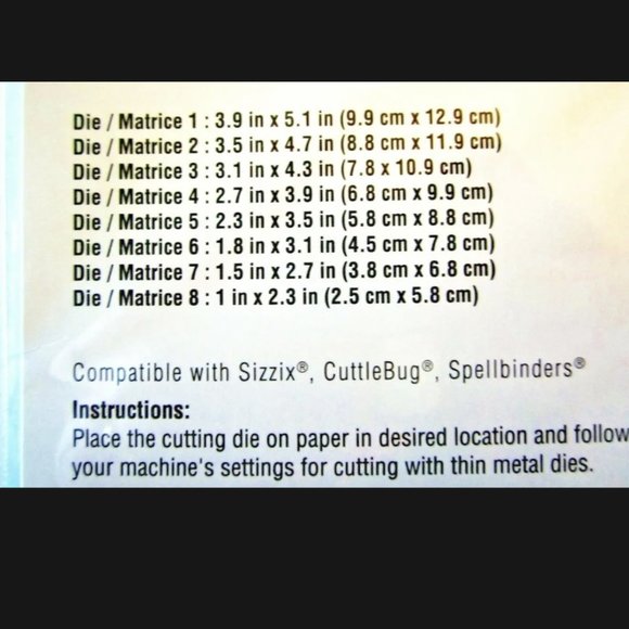 NWT Nesting Rectangles Thin Metal Die Set by Recollections 655919 SEALED - Picture 5 of 5